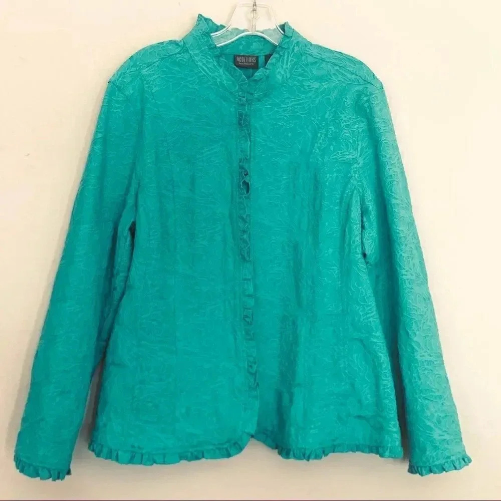 Additions by Chico’s Size 3 Jacket Embroidered